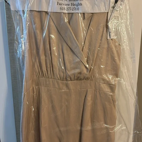 Express Linen-Blend Wide Leg Blazer Jumpsuit - Picture 8 of 11